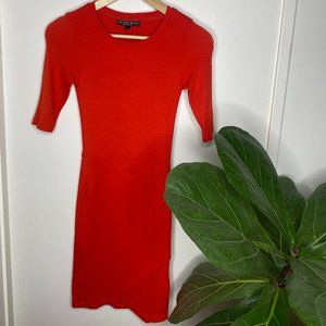 Reddish Orange Topshop Mini Dress